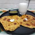 pinky makhija का कुकस्नैप जब उन्होंने बेसन का पराठा (Besan ka paratha recipe in hindi) बनाया था।