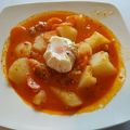 El cooksnap de Jazmín cuando hizo Patatas guisadas y huevo escalfado.