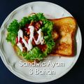 Cooksnap Nur Azliani Amer semasa beliau membuat Sandwich Ayam | 3 bahan.