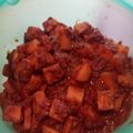 El cooksnap de Alondra Caraballo cuando hizo Chuleta ahumada con papas en salsa roja.