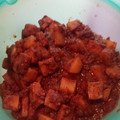 El cooksnap de Alondra Caraballo cuando hizo Chuleta ahumada con papas en salsa roja.