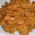 El cooksnap de Laura 🥘 cuando hizo Arroz meloso con gamba roja y calamar.