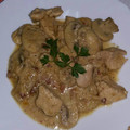 El cooksnap de Pilar González cuando hizo Pechuga de pollo con nata y champiñones naturales.