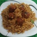 Amita Soni's cooksnap of when they made મંચુરિયન રાઈસ (Manchurian Rice Recipe In Gujarati).