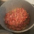 El cooksnap de Laurita Amador cuando hizo Salchichas de Pollo frescas en salsa (con Vino Blanco).
