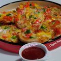 Veena Chopra का कुकस्नैप जब उन्होंने ब्रेड पीज़ा (bread pizza recipe in Hindi) बनाया था।