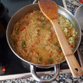 El cooksnap de Caroujilla cuando hizo Quinua con apio nabo y judías verdes planas a las hierbas aromáticas de Provenza - vegana- celiacos.