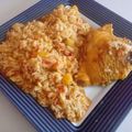 El cooksnap de Sayita🍽️ cuando hizo Guiso de arroz con pata muslo 🍗 de pollo.