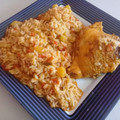 El cooksnap de Sayita🍽️ cuando hizo Guiso de arroz con pata muslo 🍗 de pollo.