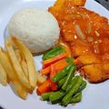 Cooksnap dari Mama Dhuha untuk resep Chicken Katsu Renyah dan Salad segar ala hokben