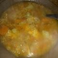 El cooksnap de Lucía cuando hizo Sopa de verduras, pollo y fideos.