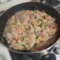 El cooksnap de cucatore cuando hizo Cous cous con calabaza, calabacín, setas, pimientos y salchichas.