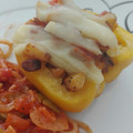 El cooksnap de Berenice Jasso cuando hizo Pimientos rellenos.