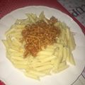 El cooksnap de Daniela Flores cuando hizo Macarrones con carne.