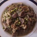 El cooksnap de Sara Lopez cuando hizo Ternera en salsa con champiñones y guisantes.
