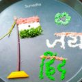 Sumedha Joshi's cooksnap of when they made तिरंगा फूड आर्ट (tiranga food art).