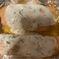 Cooksnap από dapeitou στη συνταγή Εύκολος σολομός με σος γιαούρτι! (Easy Baked Salmon with Lemon Dill Sauce)!