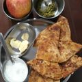Asha Sharma का कुकस्नैप जब उन्होंने वेजिटेबल आलू पराठा बनाया था।