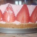 El cooksnap de Chanelis castro cuando hizo Tarta de mousse de fresa y chocolate blanco (Mambo/Thermomix).
