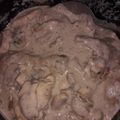 El cooksnap de Esther Soto cuando hizo Pollo en salsa de champiñones y tocino😘💖.