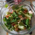 El cooksnap de Triznia cuando hizo Ensalada de aguacates con langostinos.