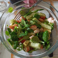 El cooksnap de Triznia cuando hizo Ensalada de aguacates con langostinos.