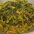 Cooksnap MocQue semasa beliau membuat Sayur kangkung goreng belacan.