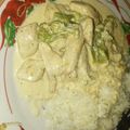 El cooksnap de Charlotte Valera cuando hizo Pollo en crema con brócoli.