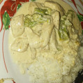 El cooksnap de Charlotte Valera cuando hizo Pollo en crema con brócoli.