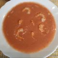 El cooksnap de Antonia García Fernández cuando hizo Sopa fría de alubias blancas y gambones.