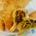 Naheed Baig's cooksnap of when they made Qeeme ke samose.