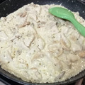 El cooksnap de Pilar Velasco cuando hizo Pechuga de pollo con nata y champiñones.