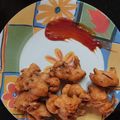 Noor Khan's cooksnap of when they made Pyaz pakoda.