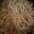 El cooksnap de Cesar Lalo Marquez cuando hizo Fideos con salsa de tomate.