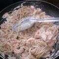 El cooksnap de Natalia Fabiola Garcia D cuando hizo Pasta Alfredo con camarones .