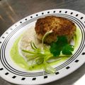 @chefcraig's cooksnap of when they made Crispy Rock Shrimp Cakes with a Cilantro Jalapeno Green Sauce.
