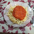 El cooksnap de Rafel Curto cuando hizo Espaguetis all' arrabbiata.