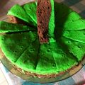 Cooksnap dari Nancyjeane untuk resep Brownies coklat pandan kukus ala Amanda