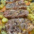 Cooksnap από Kat-Izzy στη συνταγή Χοιρινή μπριζόλα με πατάτες στον φούρνο spicy.
