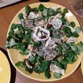 El cooksnap de Quico cuando hizo Ensalada Canónigos con queso rulo de cabra y miel.