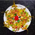 Mamta Pandya's cooksnap of when they made પાલક પત્તા ચાટ (Spinach Leaves Chaat Recipe In Gujarati).