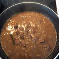 El cooksnap de Inés cuando hizo Hígado de cerdo encebollado.