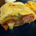 carolyn beckler's cooksnap of when they made Stromboli/calzone (meat and cheese).