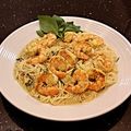 fenway's cooksnap of when they made Lemon Pepper Shrimp over Pasta.