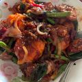 Cooksnap Izani Roslee semasa beliau membuat Udang Masak Kam Heong.