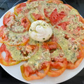 El cooksnap de Juanjo cuando hizo Carpaccio de tomate con burrata.