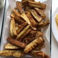 El cooksnap de Natacha Bahamonde cuando hizo Bastones de berenjena en tempura a la miel.