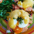El cooksnap de Sara Medrano Echanove cuando hizo Huevos benedictinos.