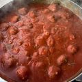 El cooksnap de Susana Boschi cuando hizo Albóndigas con salsa.