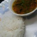 Chhaya Vipul Agarwal's cooksnap of when they made Simple dal rice with little Teddy.
